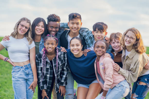 istock Casual Teen Group Portrait 1694500048