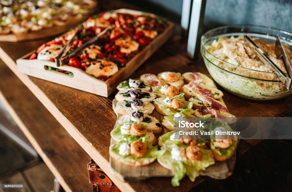 Catering Food For A Special Event Stock Photo - Download Image Now