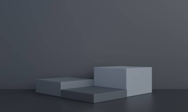istock 3D podium on grey background.Product display stand on black background.Empty dark podium.Geometric platform show cosmetic product.Stage showcase,Abstract.Minimal mockup 3D rendering 1694527439