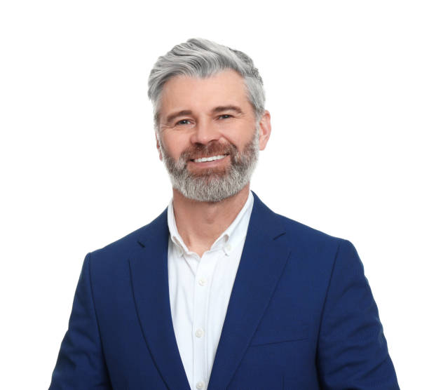 istock Mature businessman in stylish clothes posing on white background 1694591430