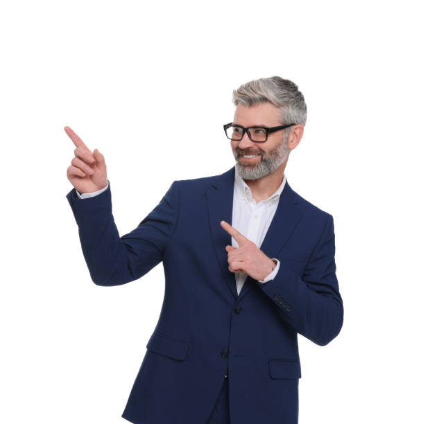 istock Mature businessman in stylish clothes posing on white background 1694592271