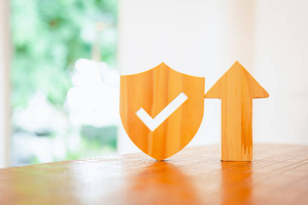 istock Shield protect icon, Security protection and health insurance. Ideas about increasing the insurance amount Better and more comprehensive insurance coverage. 1694602681
