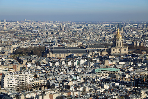 View at France capitol from Eiffel Tower - Paris, France