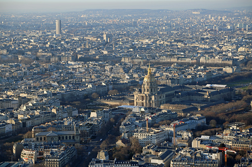 Eiffel Tower, Paris, France in winter.