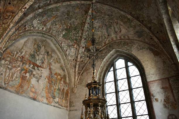 istock Medieval art on church ceiling 1694613639