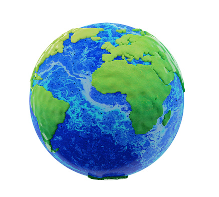 Travel icon planet earth 3d render