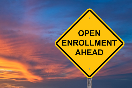 Open Enrollment Ahead Warning Sign