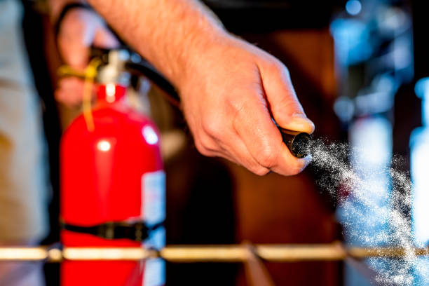 istock View from inside an oven with selective focus on a extinguisher being aimed at the fire. 1694666933