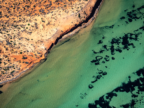 istock Aerial view of remote coastline 1694714981