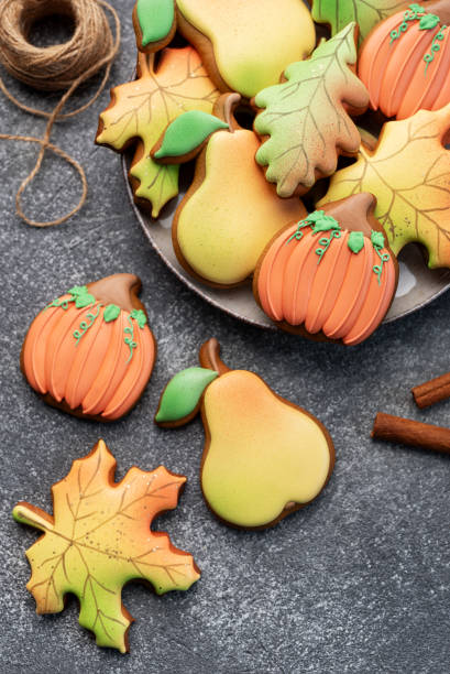 istock Multicolored autumn homemade cookies 1694806549