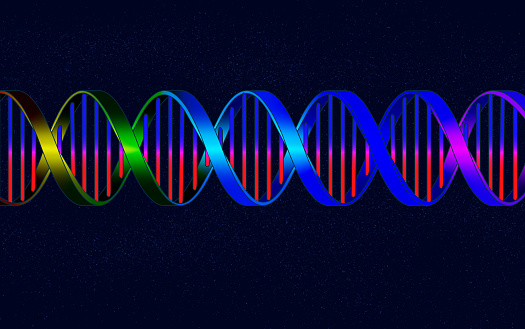 Image illustration of the helical structure of DNA