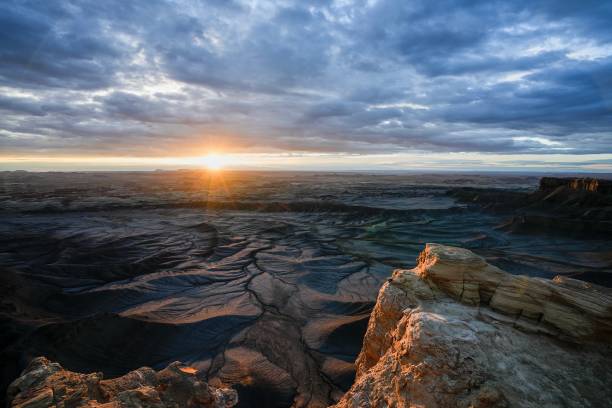 istock Sunrise at Moonscape Overlook 1694842907