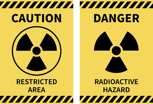 Nuclear radiation warning icon