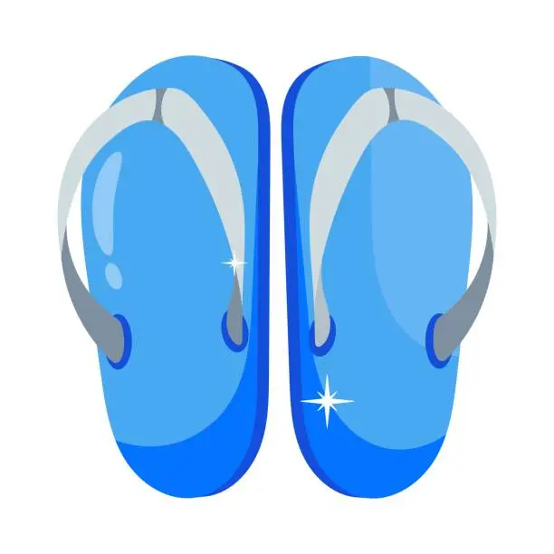 Vector illustration of Flip flops vector colorful Stickers icons Design illustration. EPS 10 File