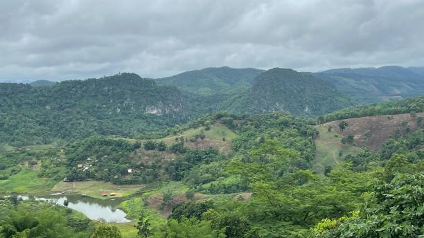 istock Panoramic view at Doi Chang, Chiang Rai, Thailand. 1694877085