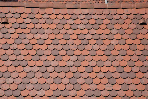tiles roofing texture red ceramic tile element of roof in seamless pattern