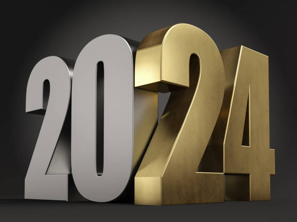 istock Golden 3D 2024 on Black Background 1694924952