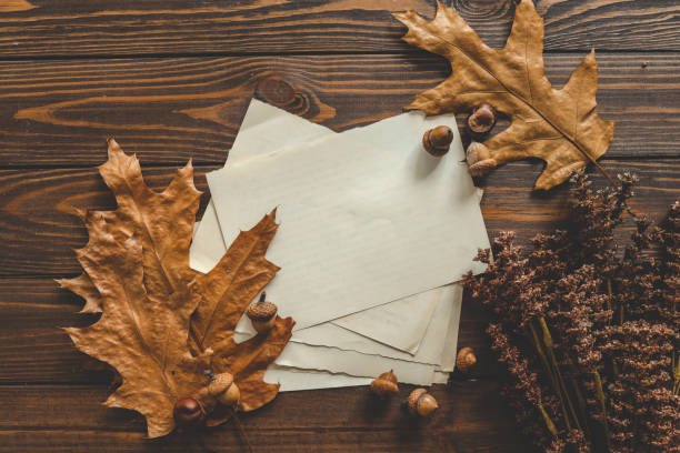 istock Postcard with place for text, autumn mood 1694933704