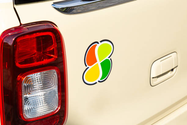 istock Senior driver identification mark affixed to the car. 1694940470