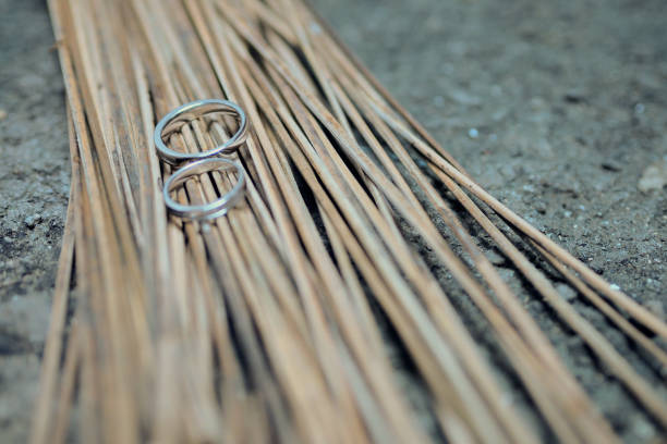 a pair of rings on a stick