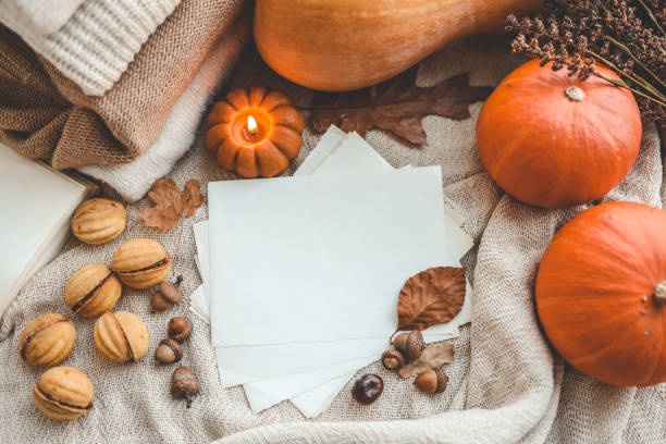 istock Craft paper with place for your text in autumn decor 1694953375