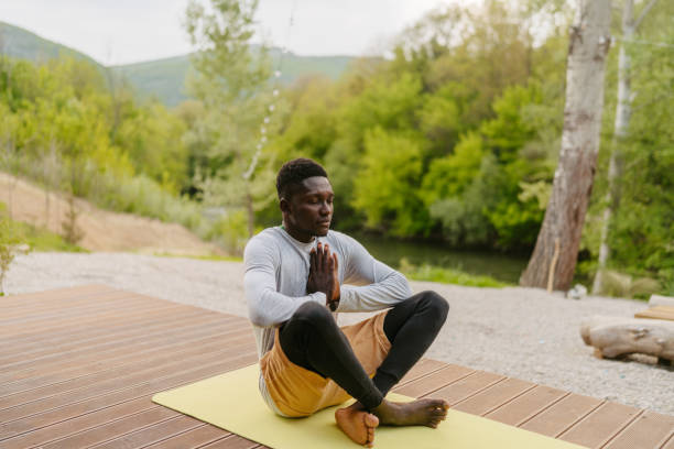 istock Starting the day with yoga 1694963228