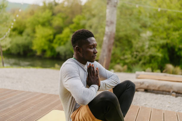 istock Starting the day with yoga 1694963275