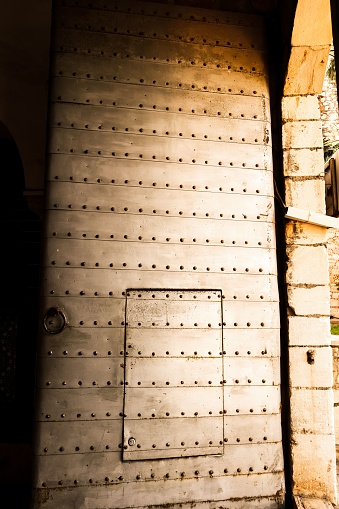 A vertical of Caravansarai door in Kusadasi, Turkey