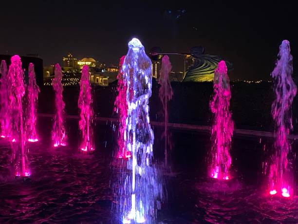 istock Qatar - Doha - Katara illuminated fountain 1694987823