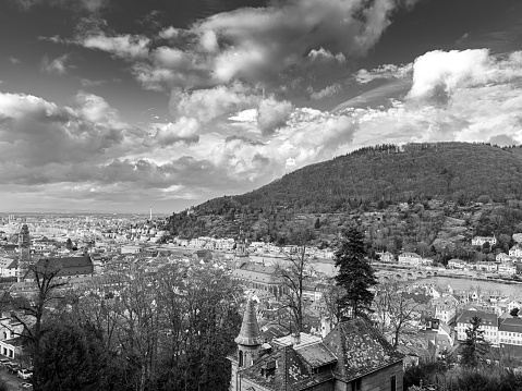 View to old town of Heidelberg, Germany