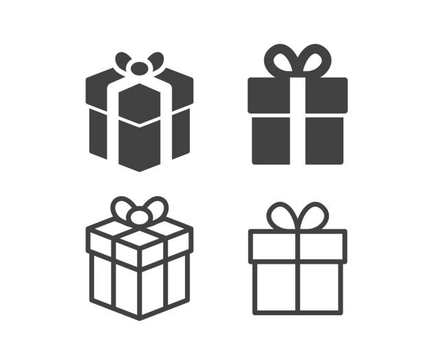 Gift and Surprise - Illustration Icons vector art illustration