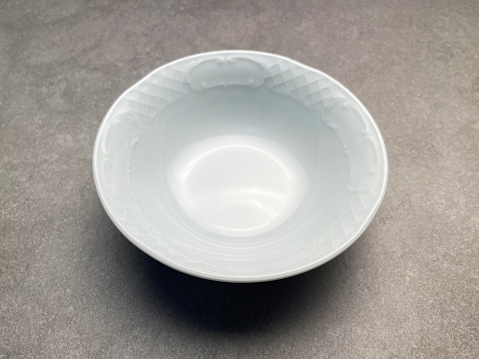 Empty porcelain white bowl