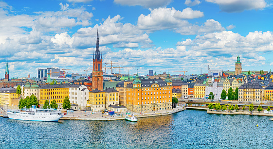 Summer supersize day panorama of Stockholm, Sweden