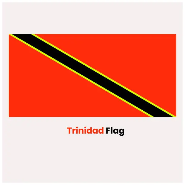 Vector illustration of Trinidad country flag Design