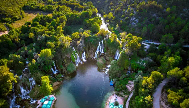 Photo of Aerial view of Kravica Waterfalls - Vodopad Kravica, Bosnia and Herzegovina