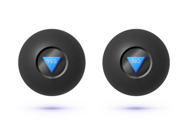 istock Magic ball 8 in 3d style on white background. Play sign. Vector isolated illustration 1695141082