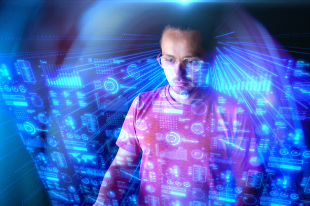 istock Man look at the dashboard with graphs and charts 1695174810