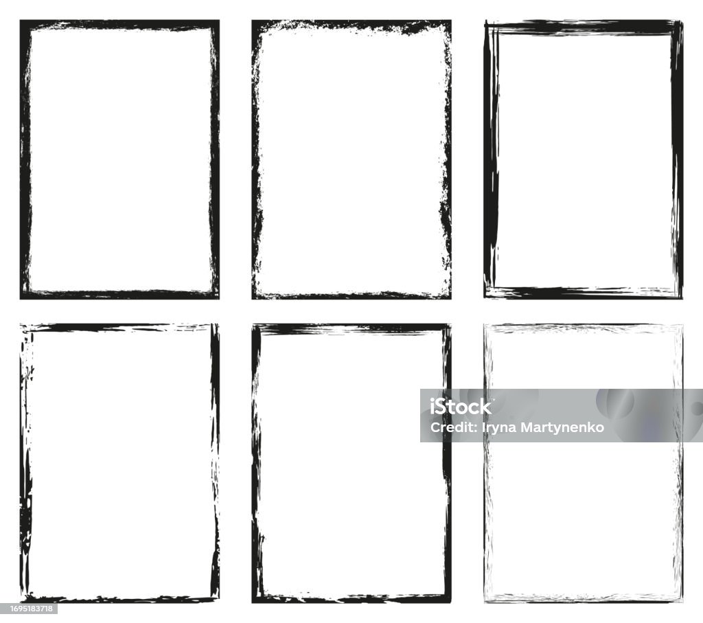 Set Of Rectangular Frames Grunge Frame Stock Illustration - Download ...