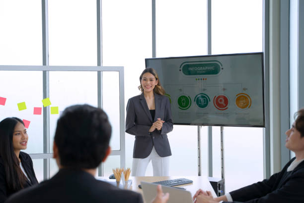 istock White collar workers are meeting at office. 1695188832