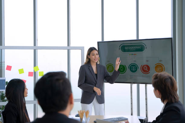 istock White collar workers are meeting at office. 1695189946