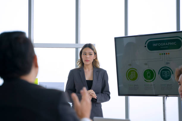 istock White collar workers are meeting at office. 1695189953