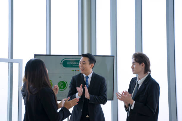 istock White collar workers are meeting at office. 1695193309