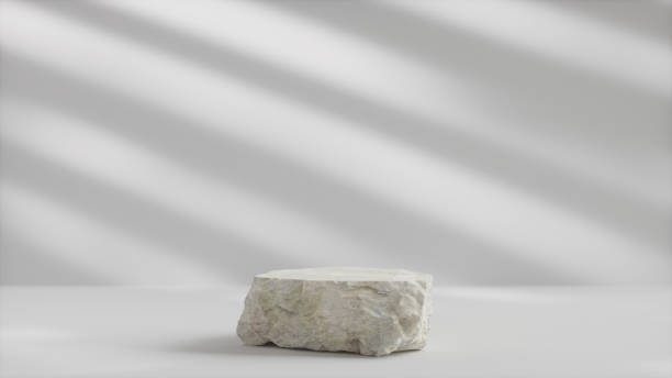 istock Mockup with stone, exhibition stage, product presentation 1695207207