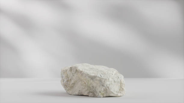 istock Mockup with stone, exhibition stage, product presentation 1695207532