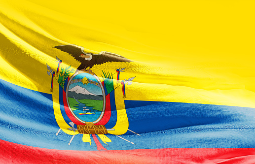 waving flag of Ecuador.
