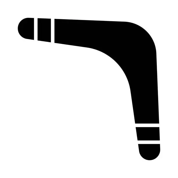 Vector illustration of Boomerang Vector Glyph Icon For Personal And Commercial Use.