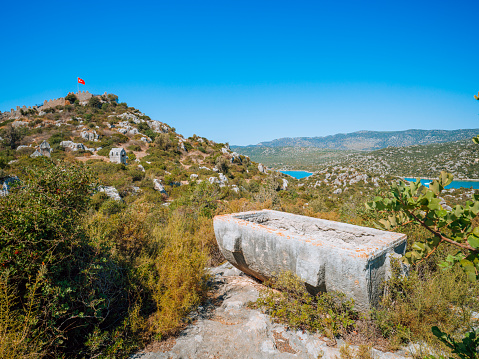 Aerial view of Kekova, Simena in Turkey