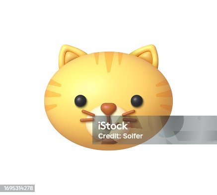 istock Tiger 3d icon. Isolated graphic template. Vector illustration design template 1695314278