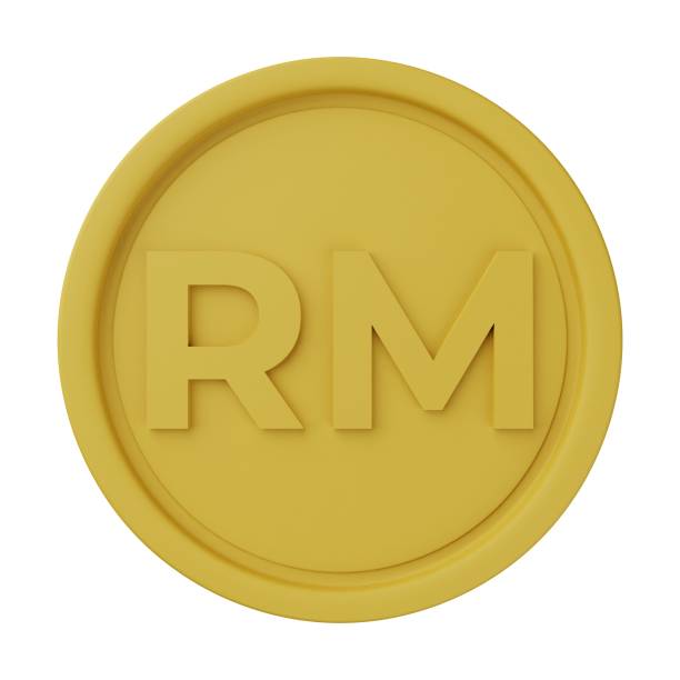 istock Gold Coin Ringgit 3D Illustration Isolated in White Background 1695358611