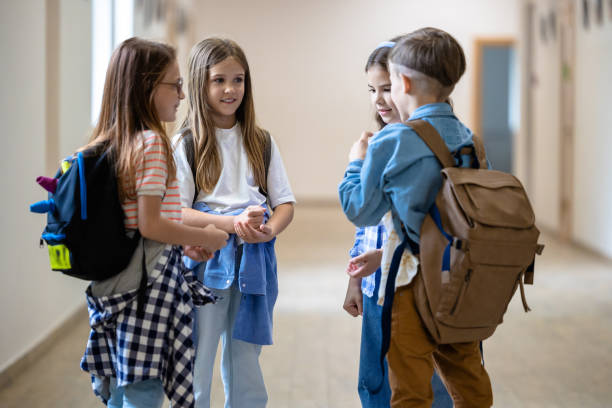 istock Kids at school during the break 1695373939